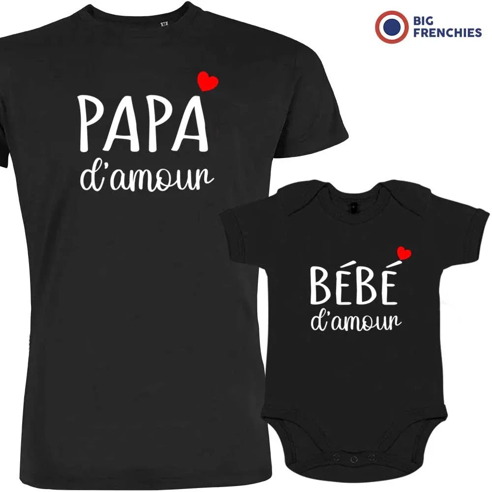 Papa D'amour bébé D'amour Dad and Child Organic Cotton family Set (Set of 2) - Create Marketplace