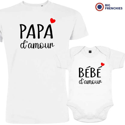Papa D'amour bébé D'amour Dad and Child Organic Cotton family Set (Set of 2) - Create Marketplace