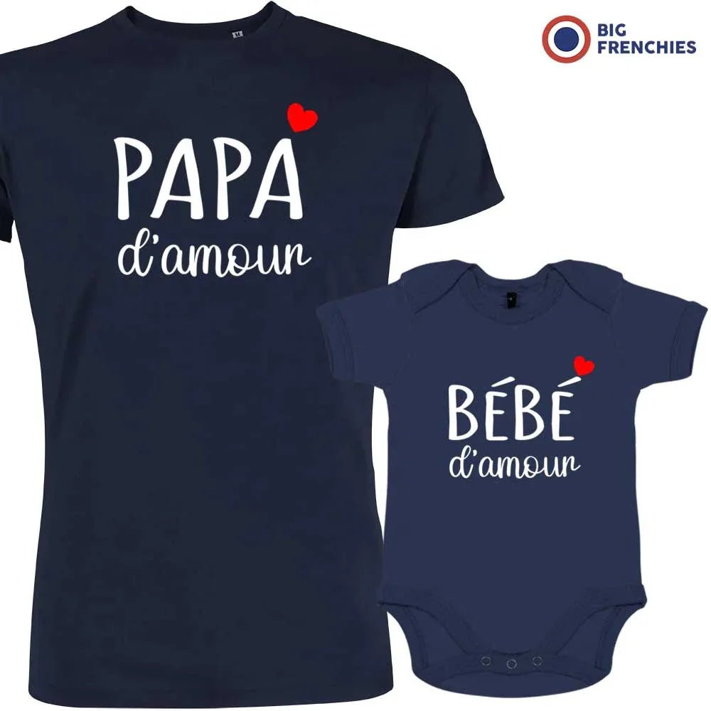 Papa D'amour bébé D'amour Dad and Child Organic Cotton family Set (Set of 2) - Create Marketplace