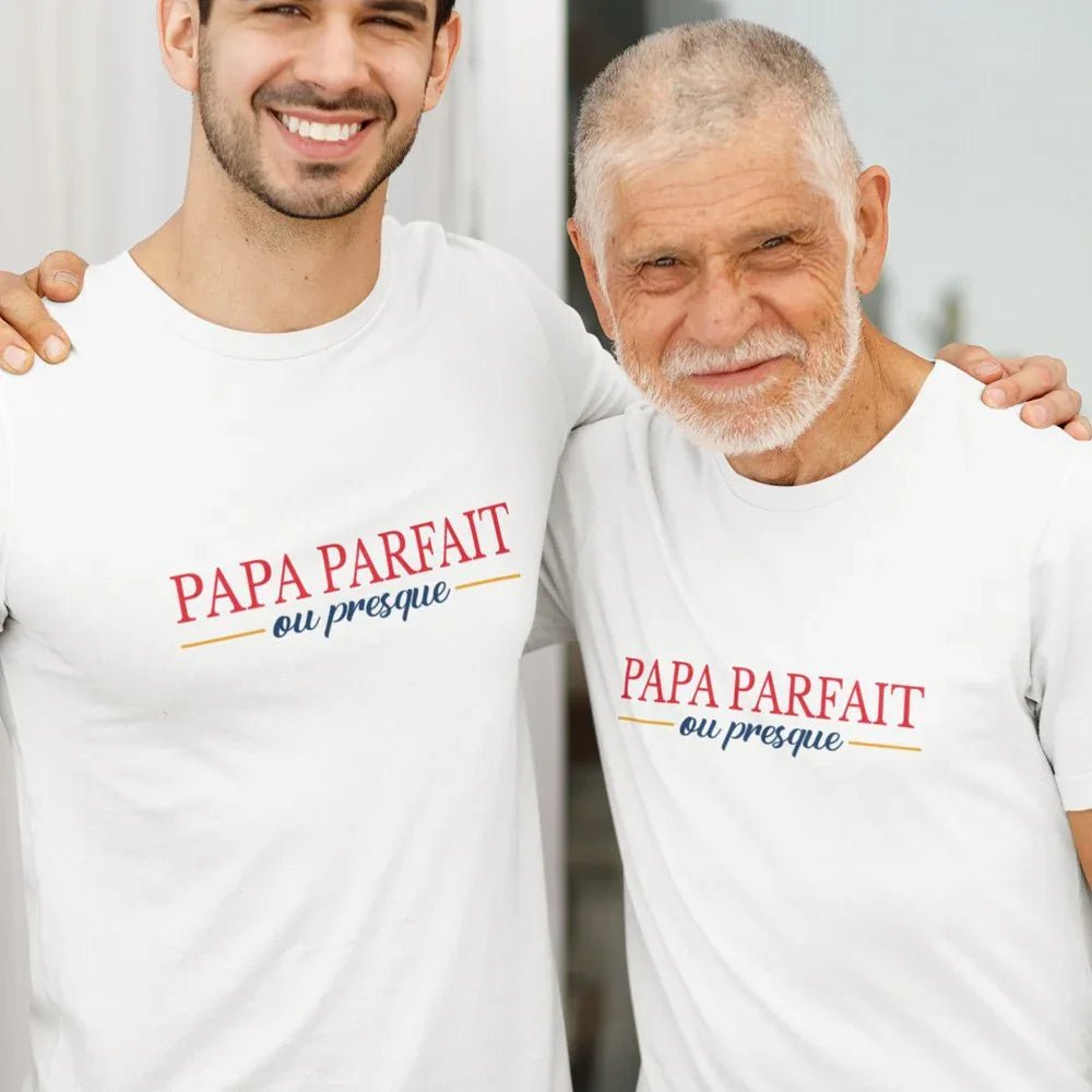 Papa Parfait ou Presque Men's Organic Cotton Tee - Create Marketplace