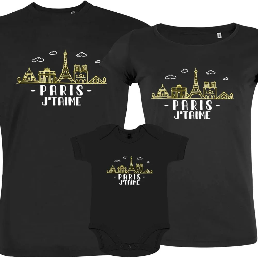 Paris J'taime Matching Family Organic Cotton Tees (Set of 3) - Create Marketplace