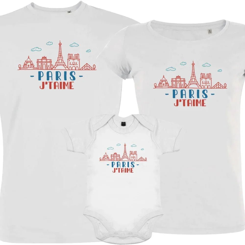 Paris J'taime Matching Family Organic Cotton Tees (Set of 3) - Create Marketplace