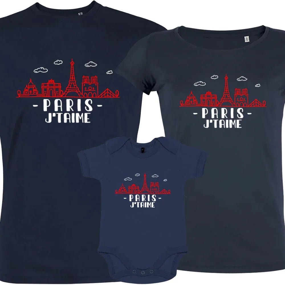 Paris J'taime Matching Family Organic Cotton Tees (Set of 3) - Create Marketplace