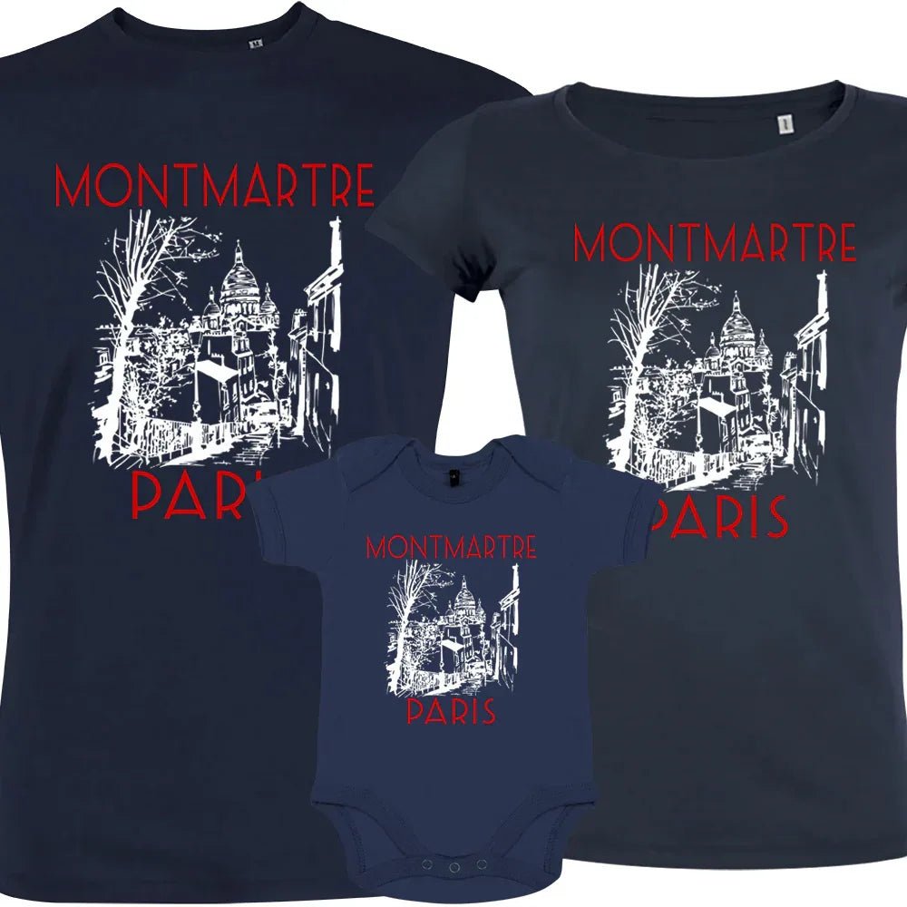 Paris Montmartre Matching Family Organic Cotton Tees(Set of 3) - Create Marketplace