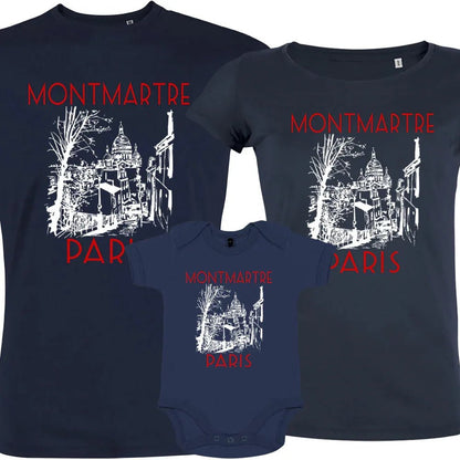 Paris Montmartre Matching Family Organic Cotton Tees(Set of 3) - Create Marketplace