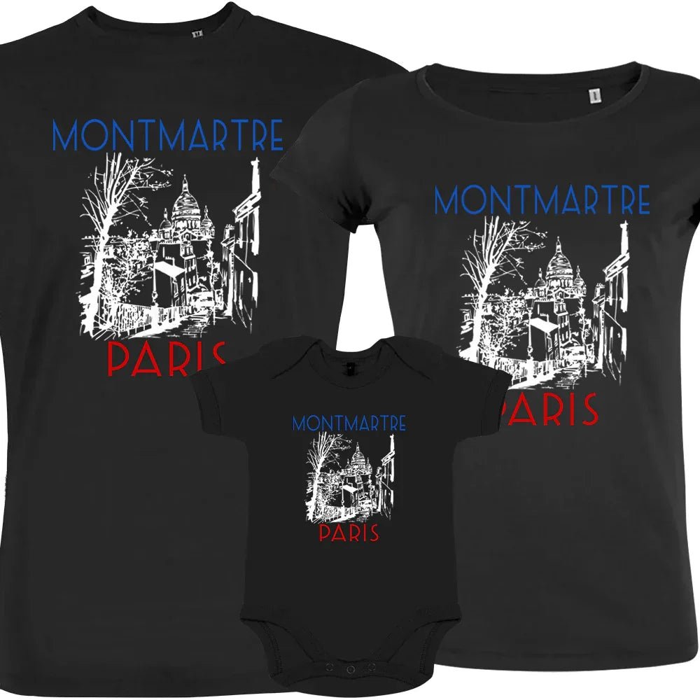 Paris Montmartre Matching Family Organic Cotton Tees(Set of 3) - Create Marketplace