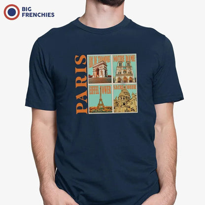 Paris Monuments Men's Organic Cotton Tee - Create Marketplace