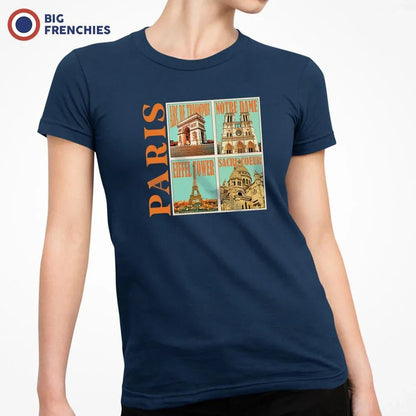 Paris Monuments Women's Organic Cotton Tee - Create Marketplace
