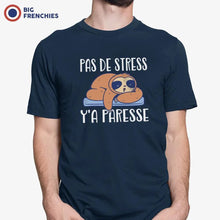 Pas De Stress Y'a Paresse Men's Organic Cotton Tee - Create Marketplace
