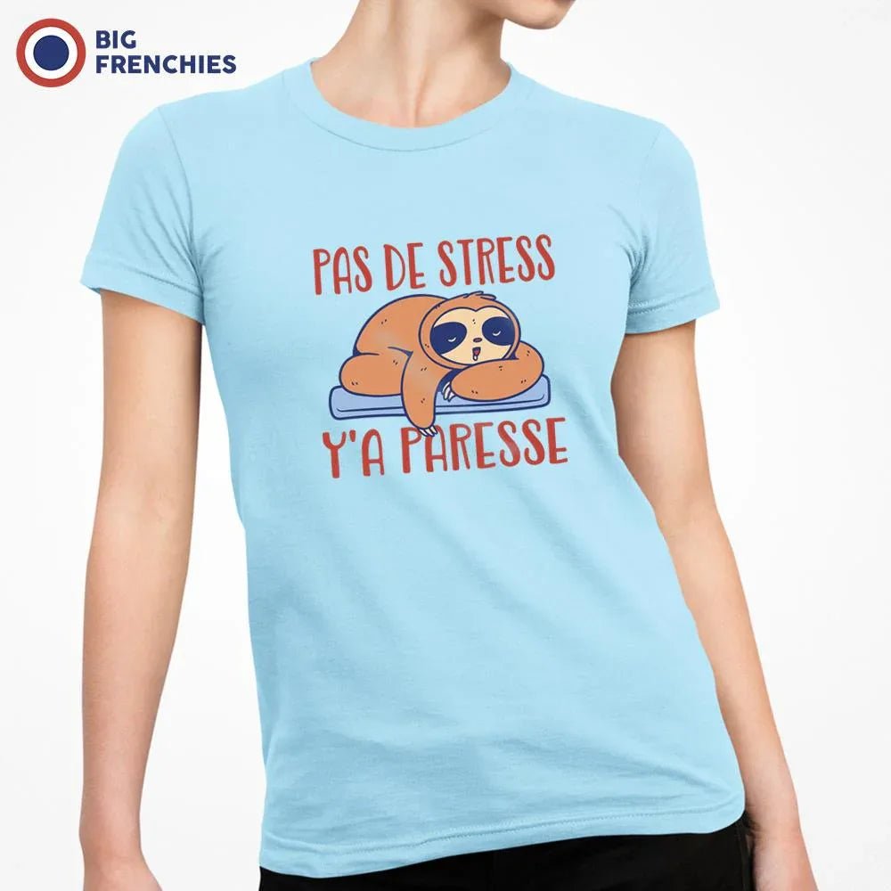Pas De Stress Y'a Paresse Women's Organic Cotton Tee - Create Marketplace