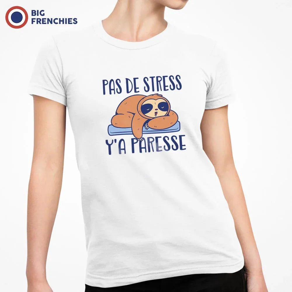 Pas De Stress Y'a Paresse Women's Organic Cotton Tee - Create Marketplace