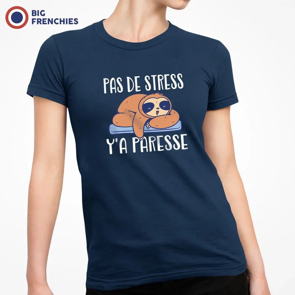 Pas De Stress Y'a Paresse Women's Organic Cotton Tee - Create Marketplace