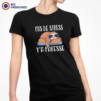 Pas De Stress Y'a Paresse Women's Organic Cotton Tee - Create Marketplace