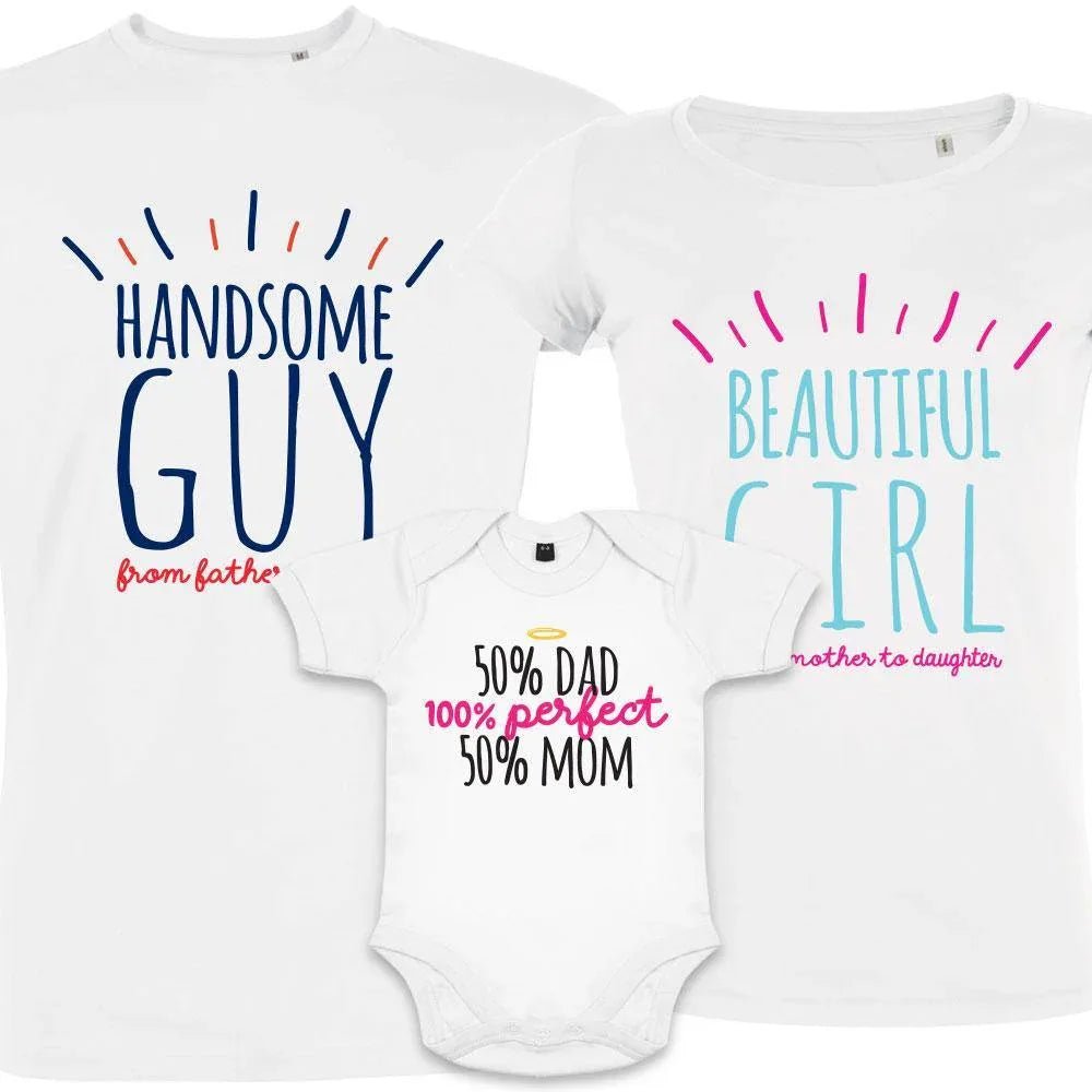 Perfect Family Girl Matching Family Organic Tees (Set of 3) - Create Marketplace