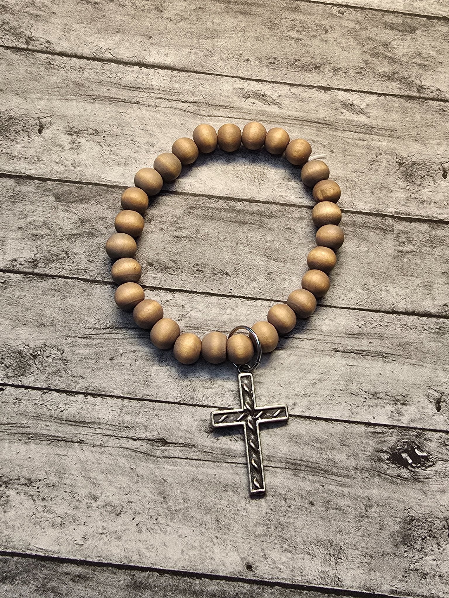 Pewter Cross Bracelet - Made by kid Sam - Create Marketplace