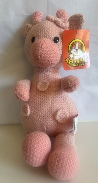 pink crochet jiraffe toy - Create Marketplace