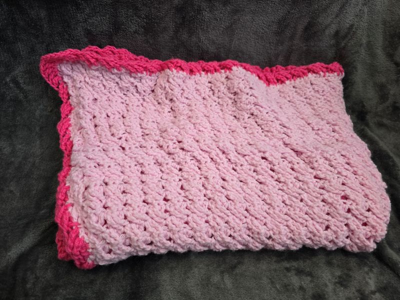 Pink Crocheted Blanket - Create Marketplace