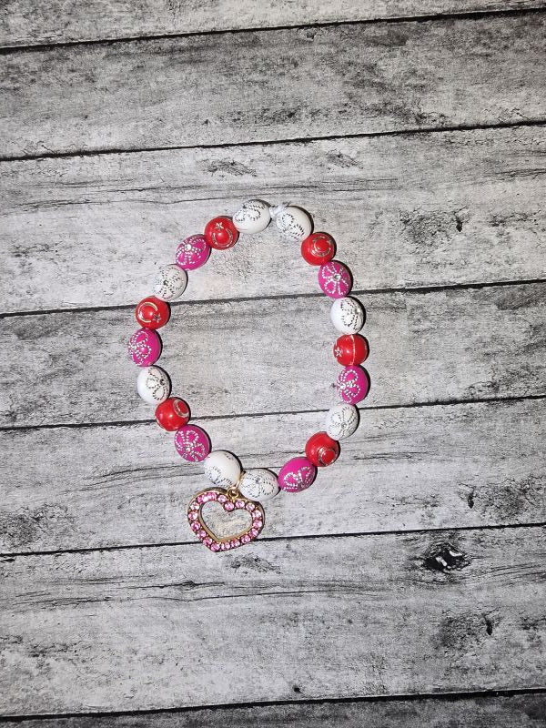 Pink Heart Bracelet - made by kid Sam - Create Marketplace