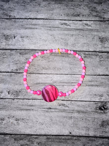 Pink Zebra Bracelet - made by kid Sam - Create Marketplace