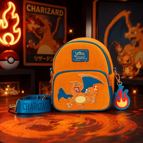 Pokemon Charizard Corduroy Convertible Mini-Backpack - Entertainment Earth Exclusive - Create Marketplace