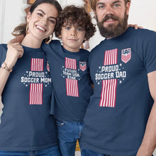 Proud Soccer Dad, Proud Soccer Mom, Future Team USA Star Dad Mom and Kid Matching Organic Cotton T-Shirts Family Set (Set of 3) - Create Marketplace