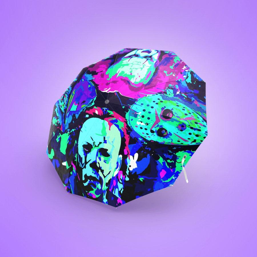 Psychedelic Horror Umbrella - Create Marketplace