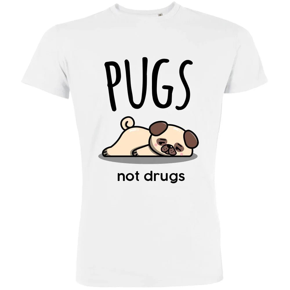 Pugs Not Drugs Men's Organic Tee - Create Marketplace