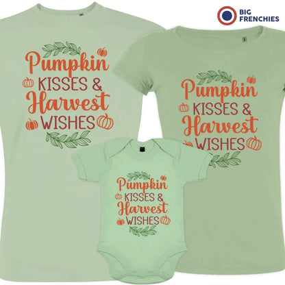 Pumpkin Kisses & Harvest Wishes Matching Organic Cotton Family Set (Set of 3) - Create Marketplace