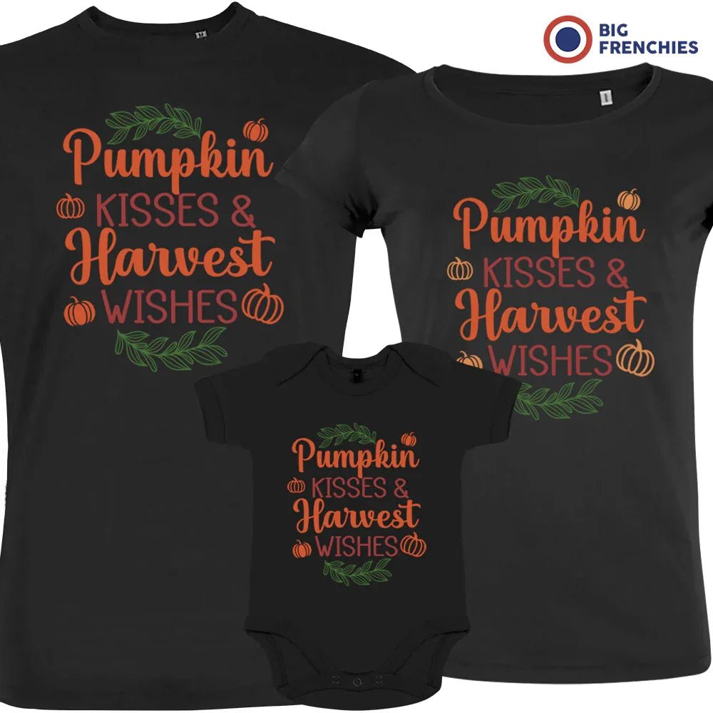 Pumpkin Kisses & Harvest Wishes Matching Organic Cotton Family Set (Set of 3) - Create Marketplace