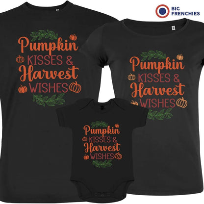 Pumpkin Kisses & Harvest Wishes Matching Organic Cotton Family Set (Set of 3) - Create Marketplace
