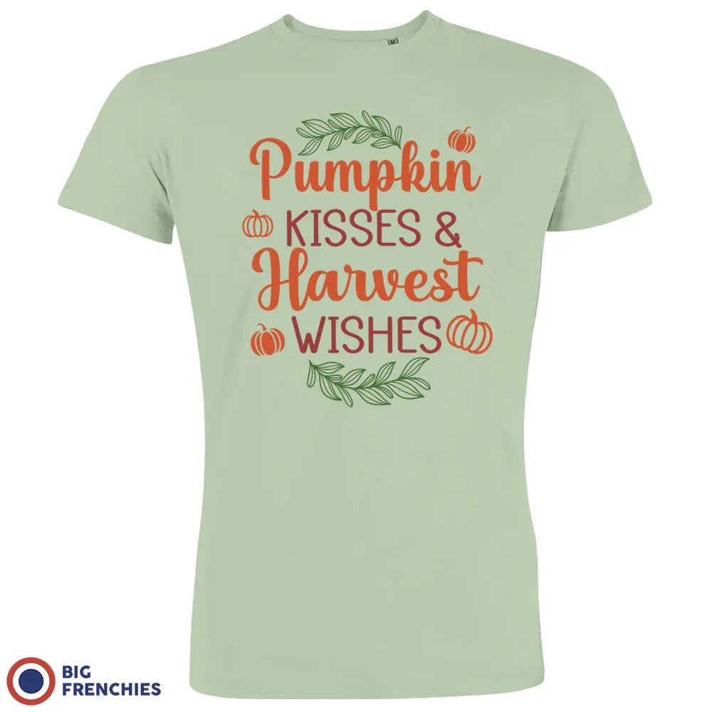 Pumpkin Kisses & Harvest Wishes Men's Organic Cotton Tee - Create Marketplace