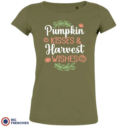 Pumpkin Kisses & Harvest Wishes Women's Organic Cotton Tee - Create Marketplace