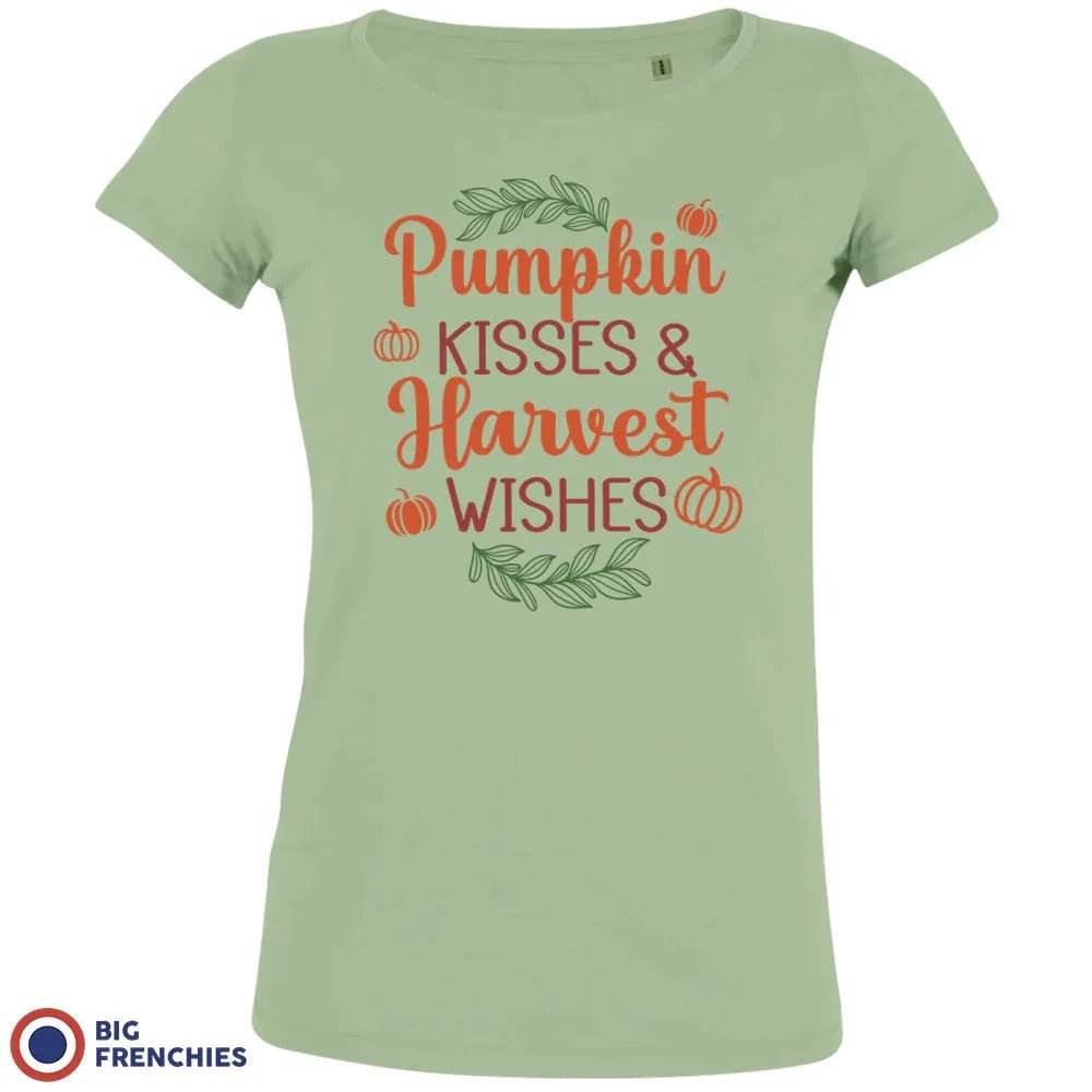 Pumpkin Kisses & Harvest Wishes Women's Organic Cotton Tee - Create Marketplace