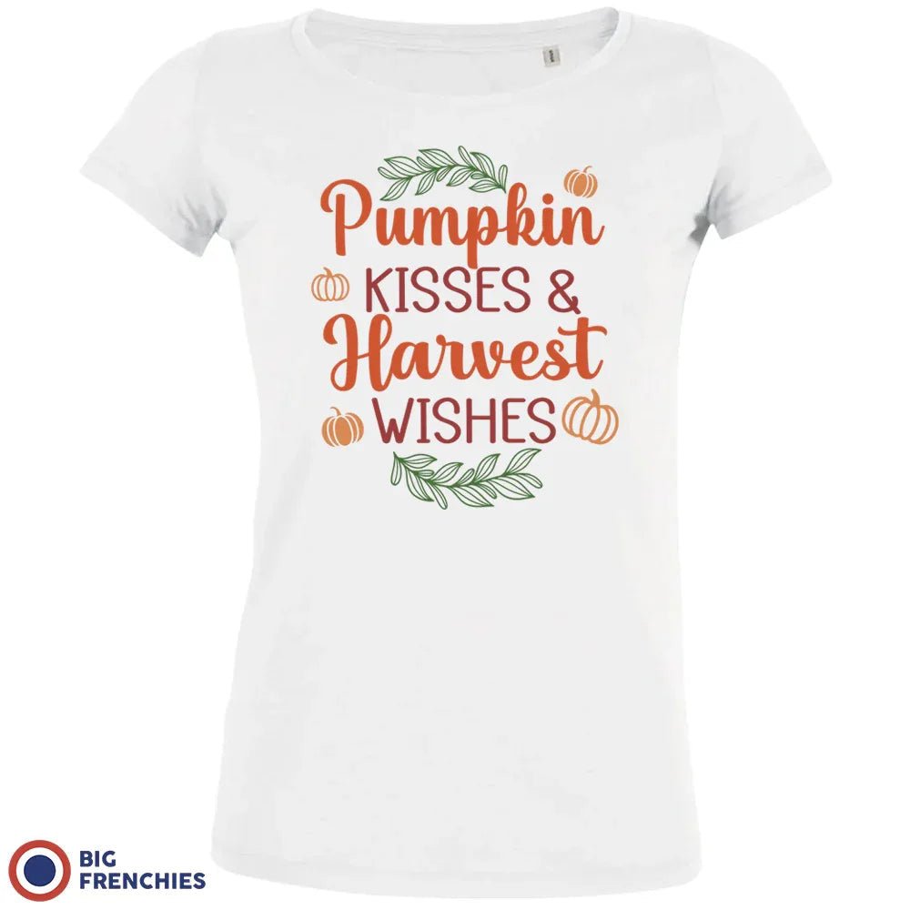 Pumpkin Kisses & Harvest Wishes Women's Organic Cotton Tee - Create Marketplace