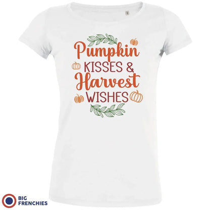 Pumpkin Kisses & Harvest Wishes Women's Organic Cotton Tee - Create Marketplace