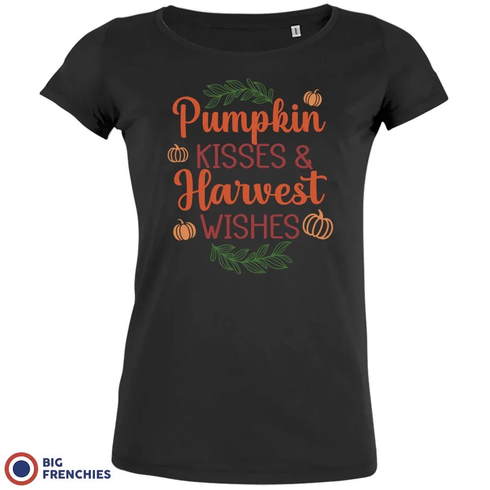 Pumpkin Kisses & Harvest Wishes Women's Organic Cotton Tee - Create Marketplace