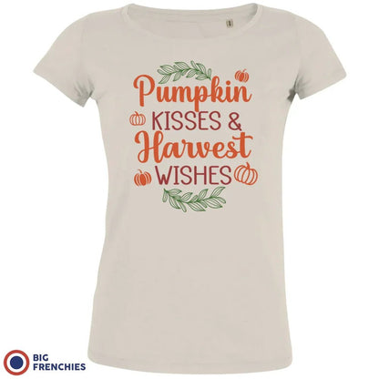 Pumpkin Kisses & Harvest Wishes Women's Organic Cotton Tee - Create Marketplace