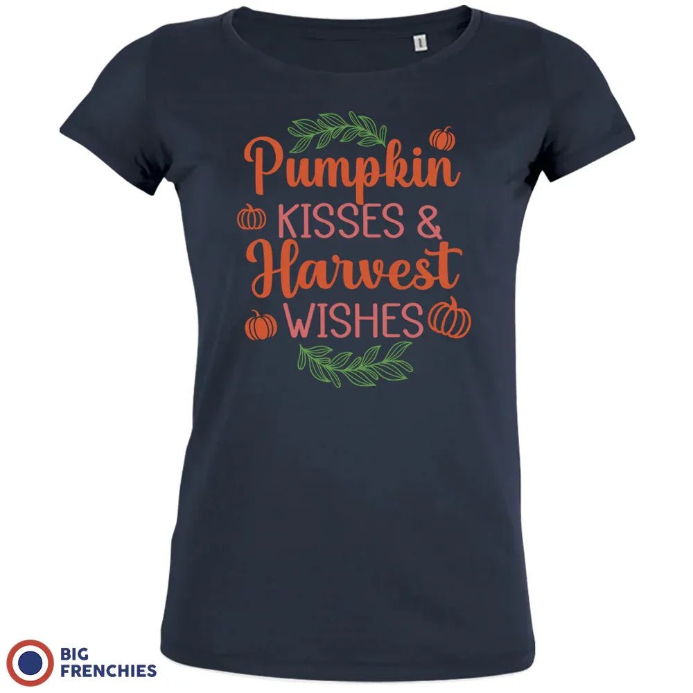 Pumpkin Kisses & Harvest Wishes Women's Organic Cotton Tee - Create Marketplace