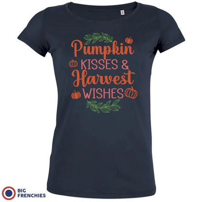 Pumpkin Kisses & Harvest Wishes Women's Organic Cotton Tee - Create Marketplace
