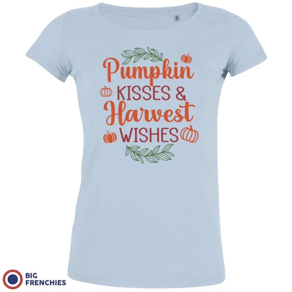 Pumpkin Kisses & Harvest Wishes Women's Organic Cotton Tee - Create Marketplace