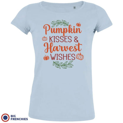 Pumpkin Kisses & Harvest Wishes Women's Organic Cotton Tee - Create Marketplace