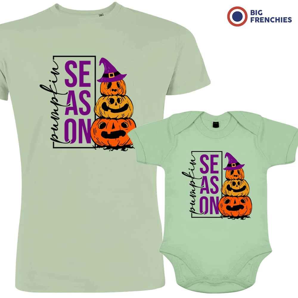 Pumpkin Season Dad and Child Organic Cotton family Set (Set of 2) - Create Marketplace