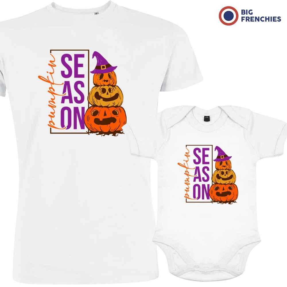 Pumpkin Season Dad and Child Organic Cotton family Set (Set of 2) - Create Marketplace