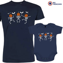 Pumpkin Skeleton Dance Halloween Dad and Child Organic Cotton family Set (Set of 2) - Create Marketplace