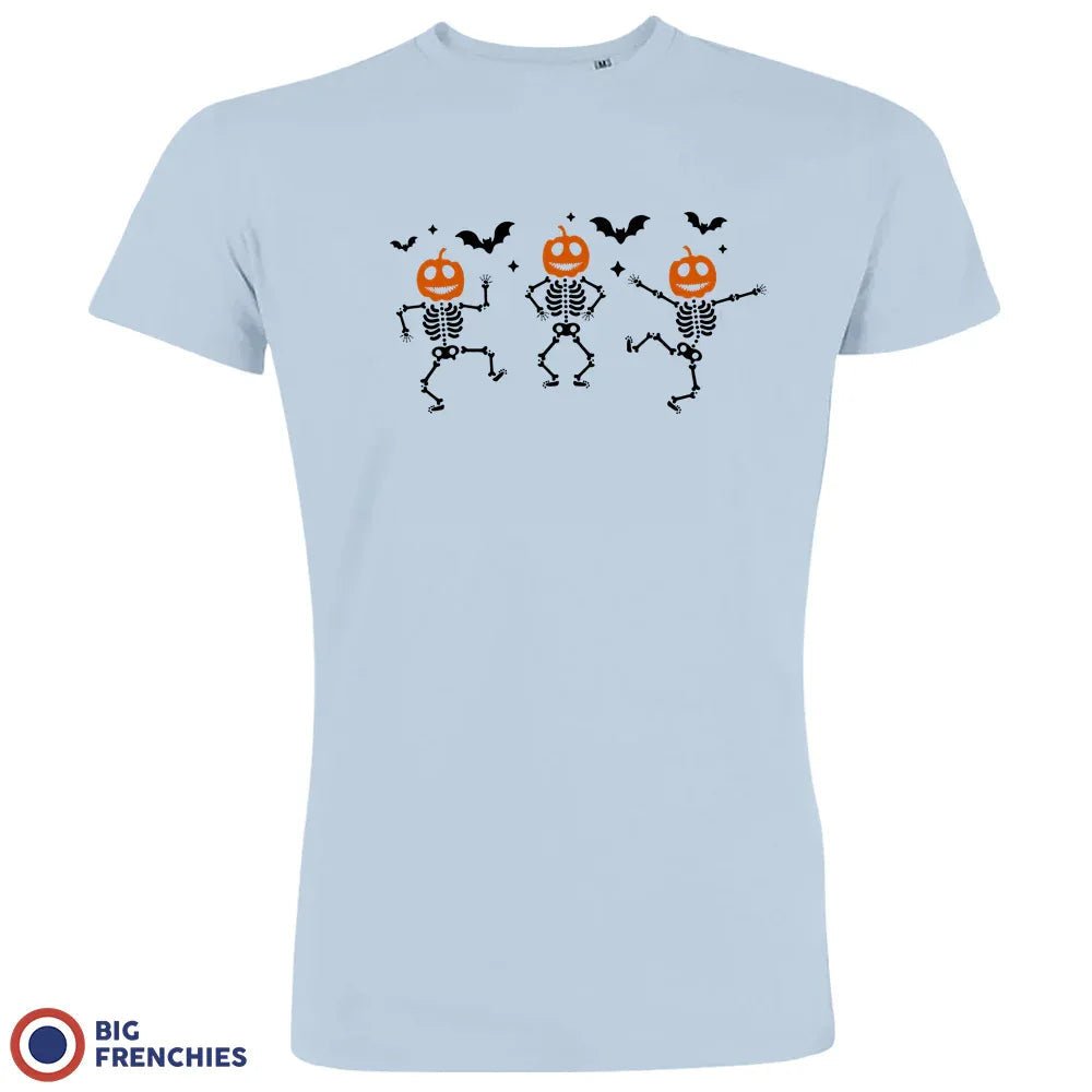 Pumpkin Skeleton Dance Halloween Men's Organic Cotton Tee - Create Marketplace