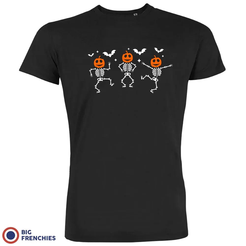 Pumpkin Skeleton Dance Halloween Men's Organic Cotton Tee - Create Marketplace