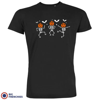 Pumpkin Skeleton Dance Halloween Men's Organic Cotton Tee - Create Marketplace