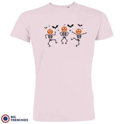 Pumpkin Skeleton Dance Halloween Men's Organic Cotton Tee - Create Marketplace