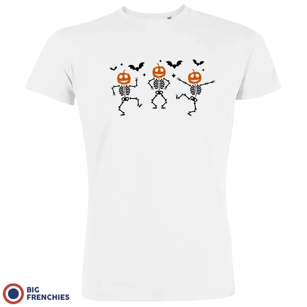Pumpkin Skeleton Dance Halloween Men's Organic Cotton Tee - Create Marketplace