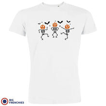 Pumpkin Skeleton Dance Halloween Men's Organic Cotton Tee - Create Marketplace